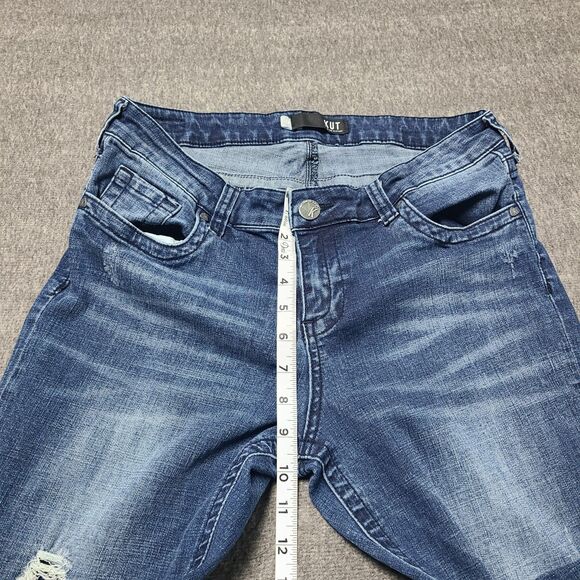 Kut from the Kloth Jeans Womens 12 Blue Stevie Straight Leg Slim Fit Denim Pant - Picture 3 of 9